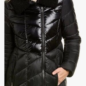 Andrew Marc Women's Shiny Black Puffer Jacket